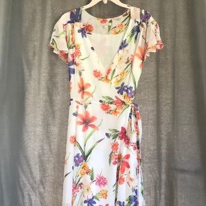 Full length summer wrap dress